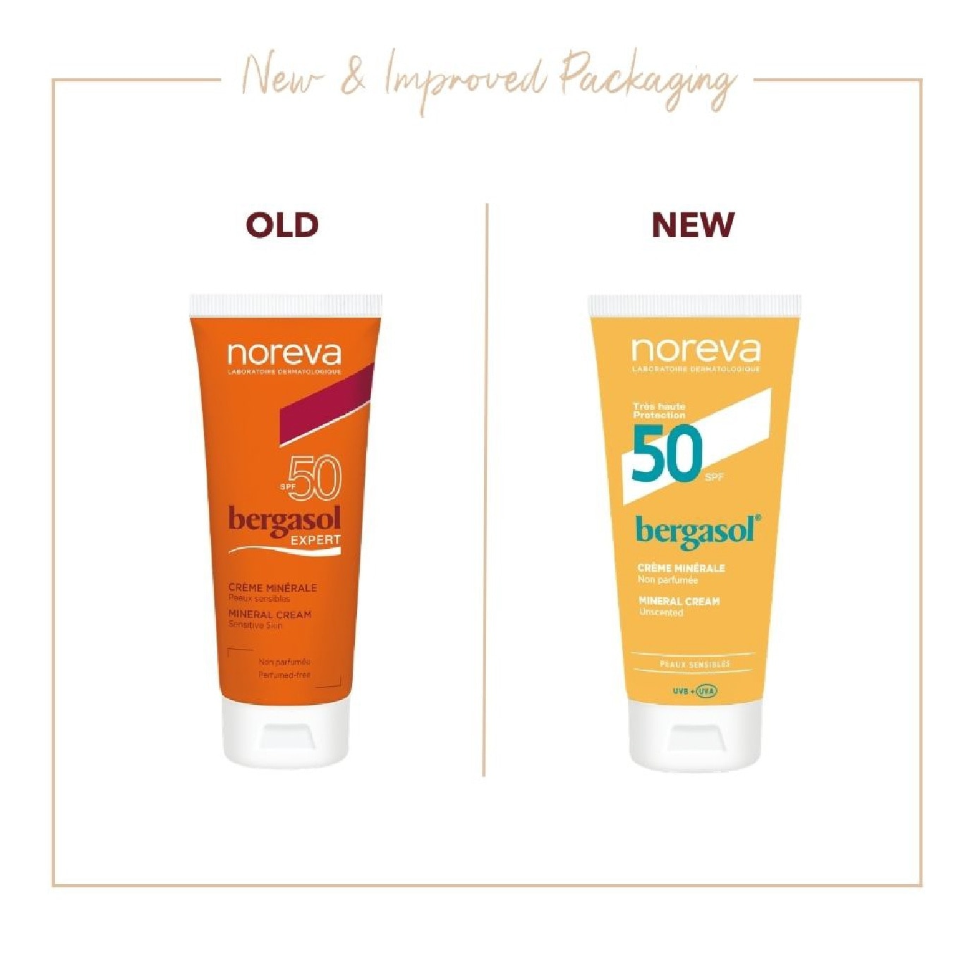 Bergasol Expert Mineral Cream Unscented Sunscreen SPF 50 40ml image