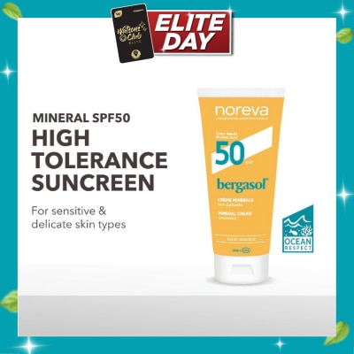 NOREVA Bergasol Expert Mineral Cream Unscented Sunscreen SPF 50 40ml image