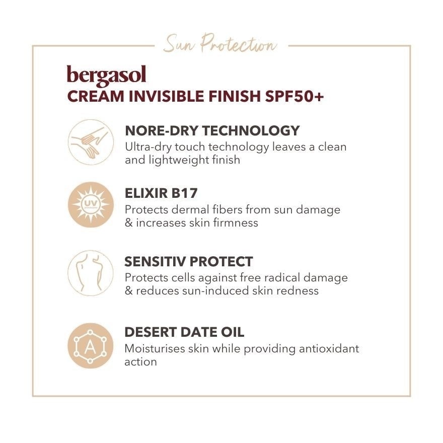 Bergasol Expert Cream Invisible Finish Spf50+ (Anti Aging + Normal To Dry Skin) 50ml