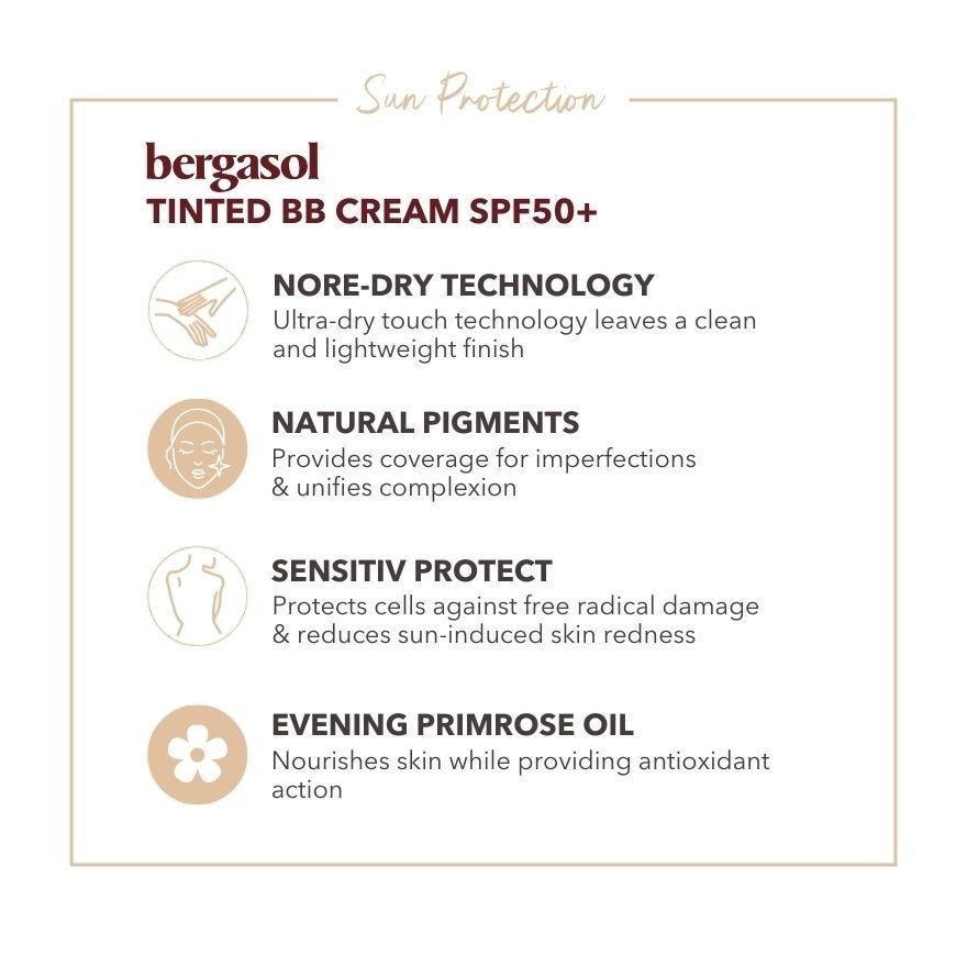 Bergasol Expert Bb Cream Light Spf50+ (Light Coverage Tinted Sunblock) 40ml