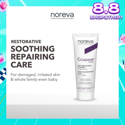 NOREVA Cicadiane Soothing Repair Cream For Dry, Damaged Or Irritated Skin (For Face, Body And Peri Mucous Area) 40ml