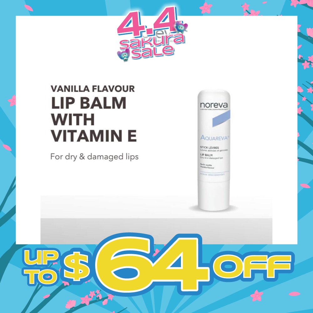 Aquareva Moisturizing Lip Balm With Vanila Flavour 4g (Expiry: Oct`2026)