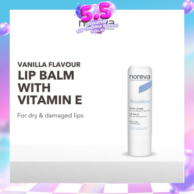 NOREVA - Aquareva Moisturizing Lip Balm With Vanila Flavour 4g (Expiry: Oct`2026)
