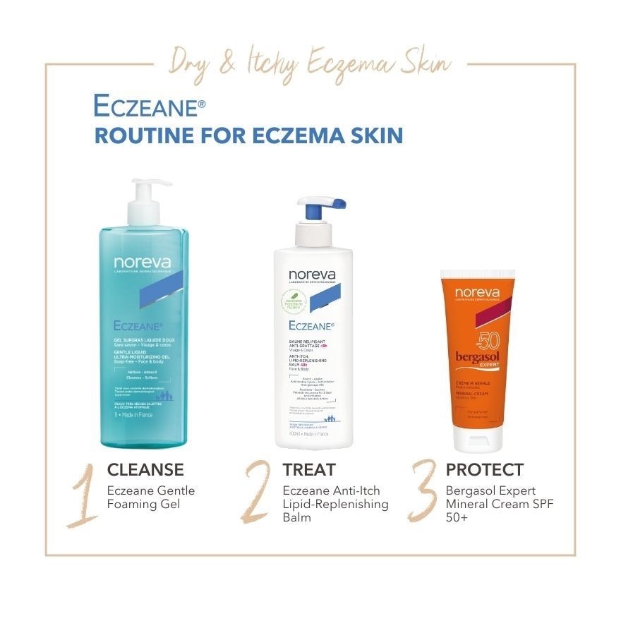 Eczeane Gentle Foaming Gel (For Eczema, Dry To Atopic Skin, Face, And Body) 1000ml