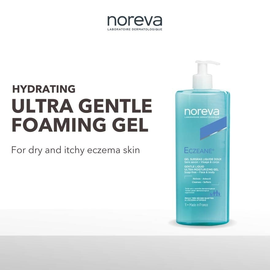 Eczeane Gentle Foaming Gel (For Eczema, Dry To Atopic Skin, Face, And Body) 1000ml