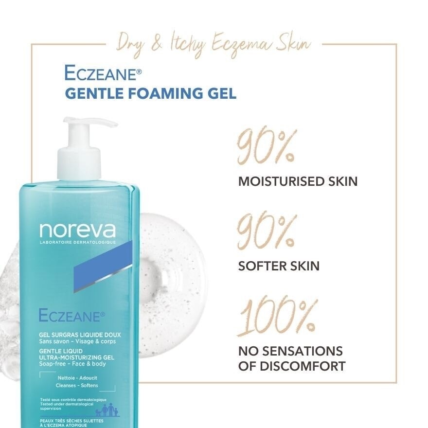 Eczeane Gentle Foaming Gel (For Eczema, Dry To Atopic Skin, Face, And Body) 1000ml