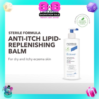 NOREVA - Eczeane Anti Itch Lipid Replenishing Balm 48 Hour (For Dry To Atopic Skin + Sterile Formula No Preservatives) 400ml