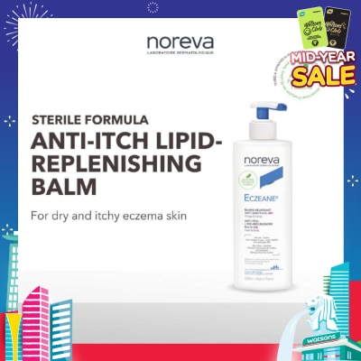 NOREVA Eczeane Anti Itch Lipid Replenishing Balm 48 Hour (For Dry To Atopic Skin + Sterile Formula No Preservatives) 400ml