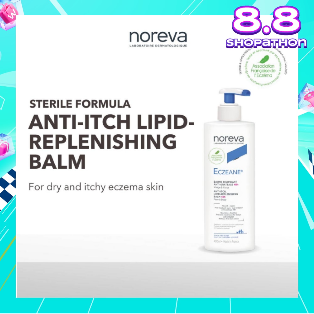 Eczeane Anti Itch Lipid Replenishing Balm 48 Hour (For Dry To Atopic Skin + Sterile Formula No Preservatives) 400ml