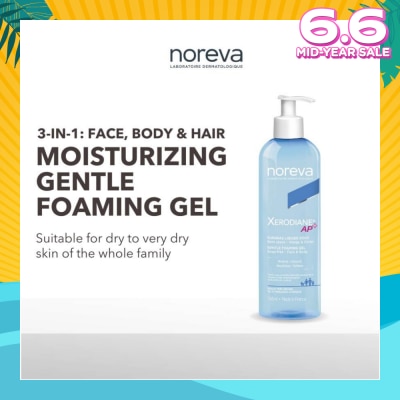 NOREVA Xerodiane Ap+ Gentle Foaming Gel (For Very Dry & Atopic Skin & Suitable For Whole Family) 745ml