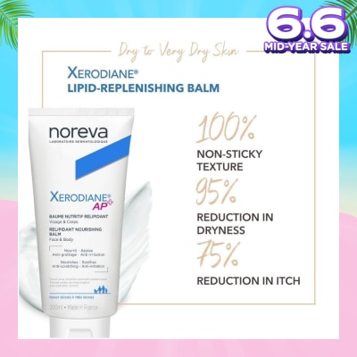 NOREVA Xerodiane Ap+ Lipid Replenishing Nourishing Balm (For Very Dry & Atopic Skin + For Face & Body) 200ml