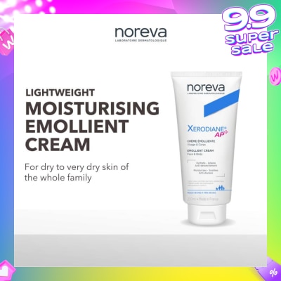 NOREVA Xerodiane Ap+ Emollient Cream (Fragrance Free, For Very Dry Skin + Suitable For Whole Family) 200ml