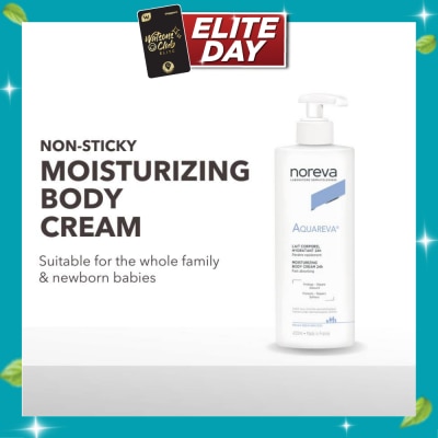 NOREVA Aquareva Moisturizing Body Cream 24 Hour (Suitable For Whole Family Even New Born Babies) 400ml image