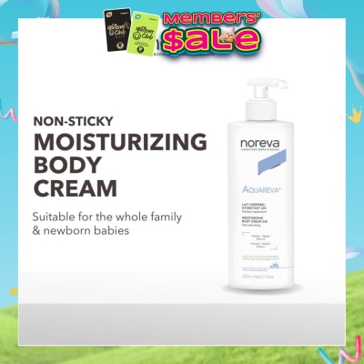NOREVA - Aquareva Moisturizing Body Cream 24 Hour (Suitable For Whole Family Even New Born Babies) 400ml