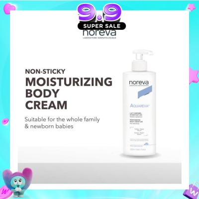 NOREVA - Aquareva Moisturizing Body Cream 24 Hour (Suitable For Whole Family Even New Born Babies) 400ml image