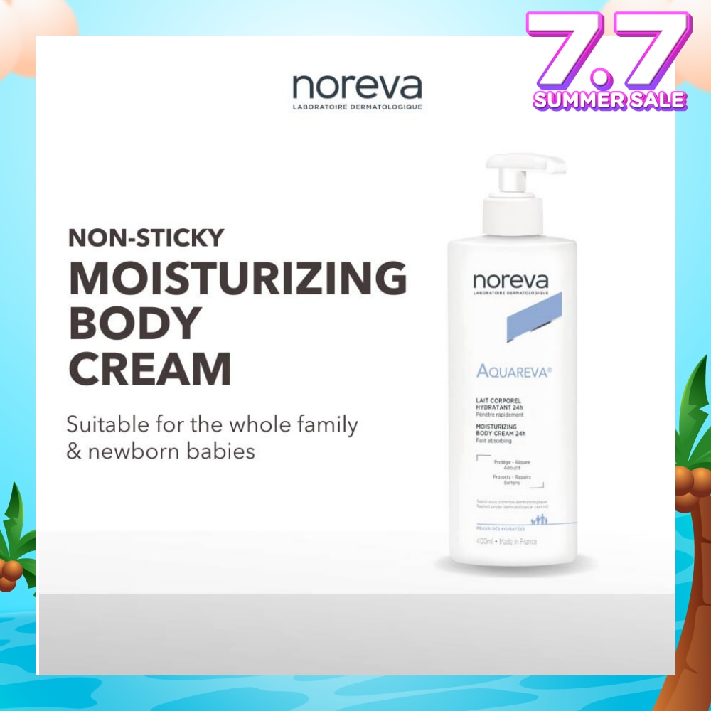 Aquareva Moisturizing Body Cream 24 Hour (Suitable For Whole Family Even New Born Babies) 400ml