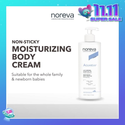 NOREVA Aquareva Moisturizing Body Cream 24 Hour (Suitable For Whole Family Even New Born Babies) 400ml