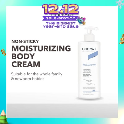 NOREVA Aquareva Moisturizing Body Cream 24 Hour (Suitable For Whole Family Even New Born Babies) 400ml