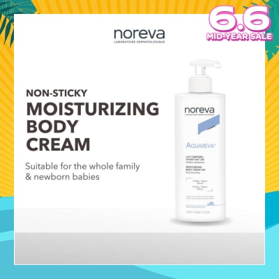 NOREVA Aquareva Moisturizing Body Cream 24 Hour (Suitable For Whole Family Even New Born Babies) 400ml