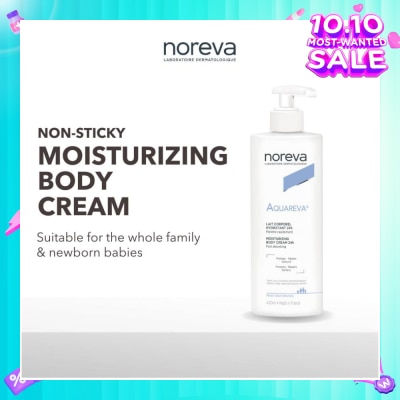 NOREVA Aquareva Moisturizing Body Cream 24 Hour (Suitable For Whole Family Even New Born Babies) 400ml