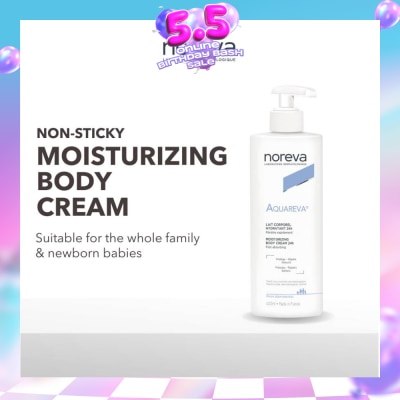 NOREVA - Aquareva Moisturizing Body Cream 24 Hour (Suitable For Whole Family Even New Born Babies) 400ml