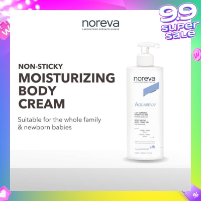 NOREVA Aquareva Moisturizing Body Cream 24 Hour (Suitable For Whole Family Even New Born Babies) 400ml