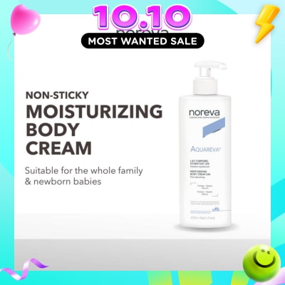 NOREVA Aquareva Moisturizing Body Cream 24 Hour (Suitable For Whole Family Even New Born Babies) 400ml image