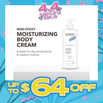 NOREVA - Aquareva Moisturizing Body Cream 24 Hour (Suitable For Whole Family Even New Born Babies) 400ml