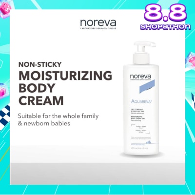 NOREVA Aquareva Moisturizing Body Cream 24 Hour (Suitable For Whole Family Even New Born Babies) 400ml