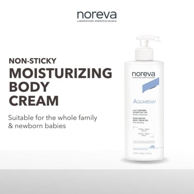 NOREVA Aquareva Moisturizing Body Cream 24 Hour (Suitable For Whole Family Even New Born Babies) 400ml