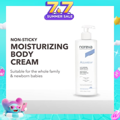 NOREVA - Aquareva Moisturizing Body Cream 24 Hour (Suitable For Whole Family Even New Born Babies) 400ml