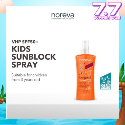 NOREVA Bergasol Expert Children'S Spray Spf50+ (Children's Sunblock Spray, Suitable From 3 Years Old) 125ml