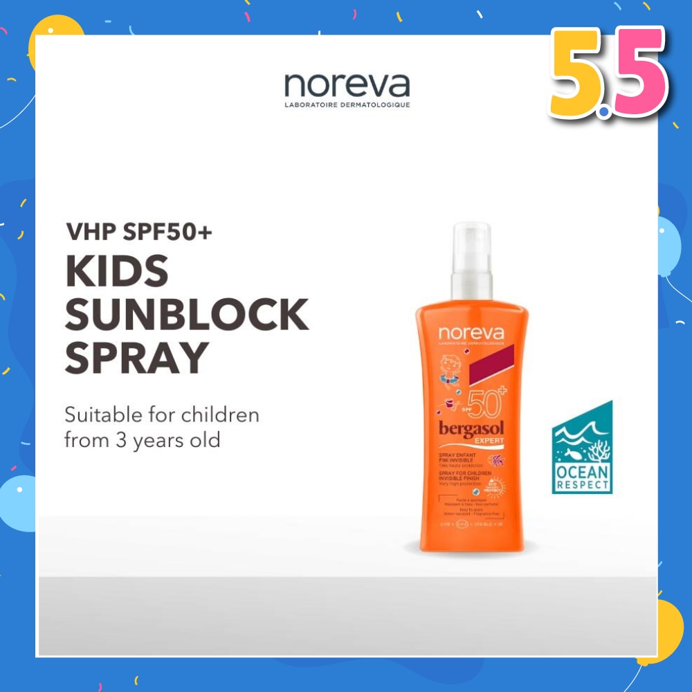 Bergasol Expert Children'S Spray Spf50+ (Children's Sunblock Spray, Suitable From 3 Years Old) 125ml