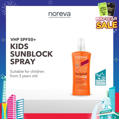 NOREVA Bergasol Expert Children'S Spray Spf50+ (Children's Sunblock Spray, Suitable From 3 Years Old) 125ml