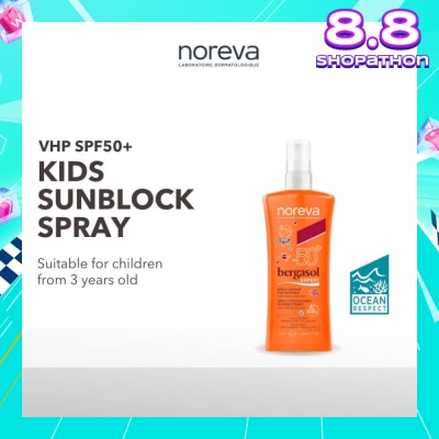 NOREVA Bergasol Expert Children'S Spray Spf50+ (Children's Sunblock Spray, Suitable From 3 Years Old) 125ml