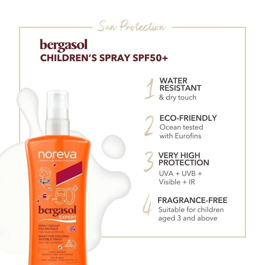 Bergasol Expert Children'S Spray Spf50+ (Children's Sunblock Spray, Suitable From 3 Years Old) 125ml