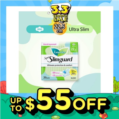 LAURIER Super Slimguard Day Wing Sanitary Pad 22.5cm 20s