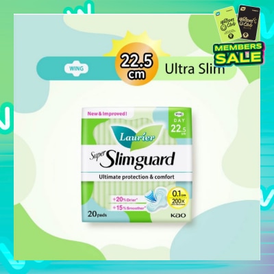 LAURIER Super Slimguard Day Wing Sanitary Pad 22.5cm 20s