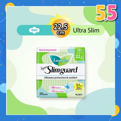 LAURIER Super Slimguard Day Wing Sanitary Pad 22.5cm 20s