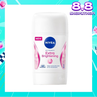 NIVEA Extra Brightening Anti-Perspirant Deodornt Stick (Helps Restore Skin Natural Tone) 50ml