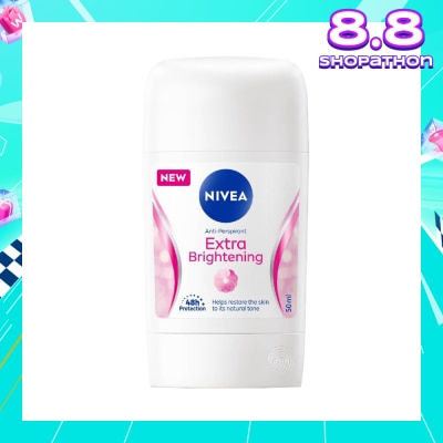 NIVEA Extra Brightening Anti-Perspirant Deodornt Stick (Helps Restore Skin Natural Tone) 50ml