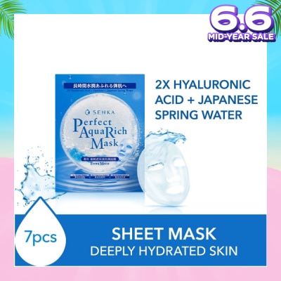 SENKA Perfect Aqua Rich Mask Extra Moist (For Dry & Dehydrated Skin) 7s