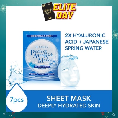 SENKA - Perfect Aqua Rich Mask Extra Moist (For Dry & Dehydrated Skin) 7s