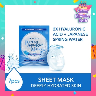 SENKA Perfect Aqua Rich Mask Extra Moist (For Dry & Dehydrated Skin) 7s