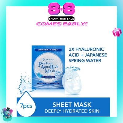 SENKA - Perfect Aqua Rich Mask Extra Moist (For Dry & Dehydrated Skin) 7s
