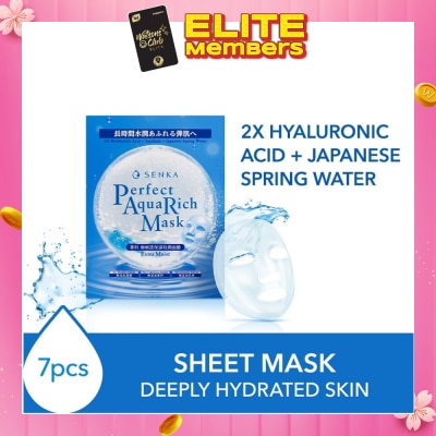 SENKA Perfect Aqua Rich Mask Extra Moist (For Dry & Dehydrated Skin) 7s