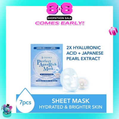 SENKA - Perfect Aqua Rich Mask Luminous Moist (For Dry & Dull Skin) 7s
