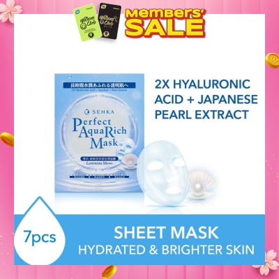 SENKA Perfect Aqua Rich Mask Luminous Moist (For Dry & Dull Skin) 7s