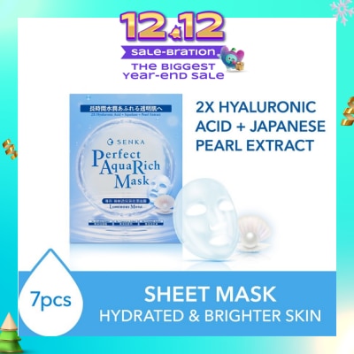 SENKA Perfect Aqua Rich Mask Luminous Moist (For Dry & Dull Skin) 7s