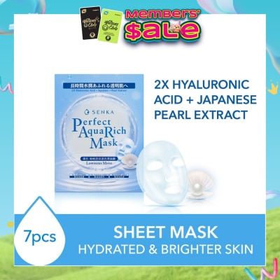 SENKA - Perfect Aqua Rich Mask Luminous Moist (For Dry & Dull Skin) 7s